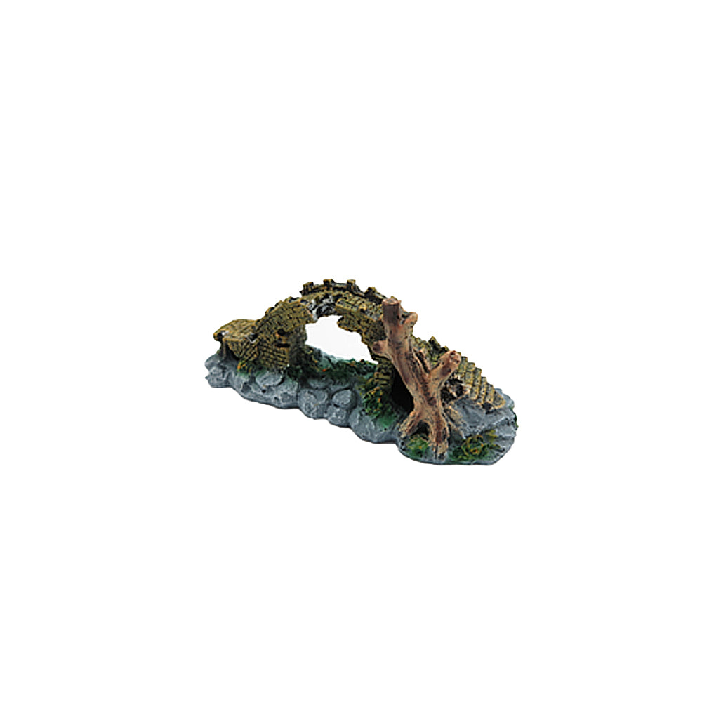 Aquarium simulation arch bridge landscape