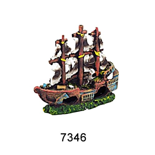 Aquarium resin craft simulation ship landscaping