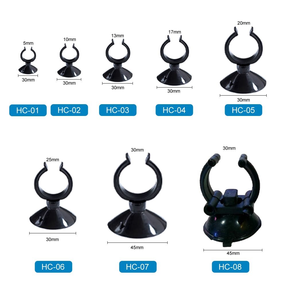 plastic suction cup tube clip
