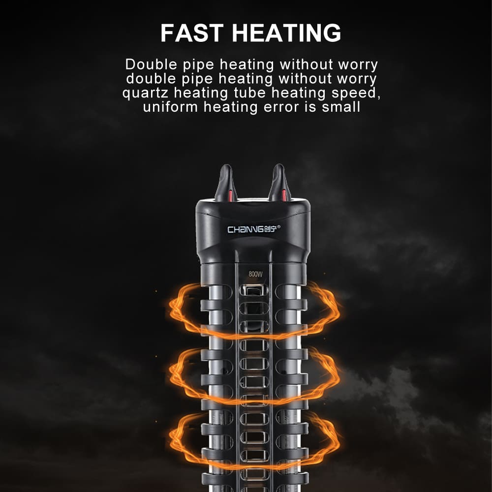 Double tube quartz glass aquarium heater