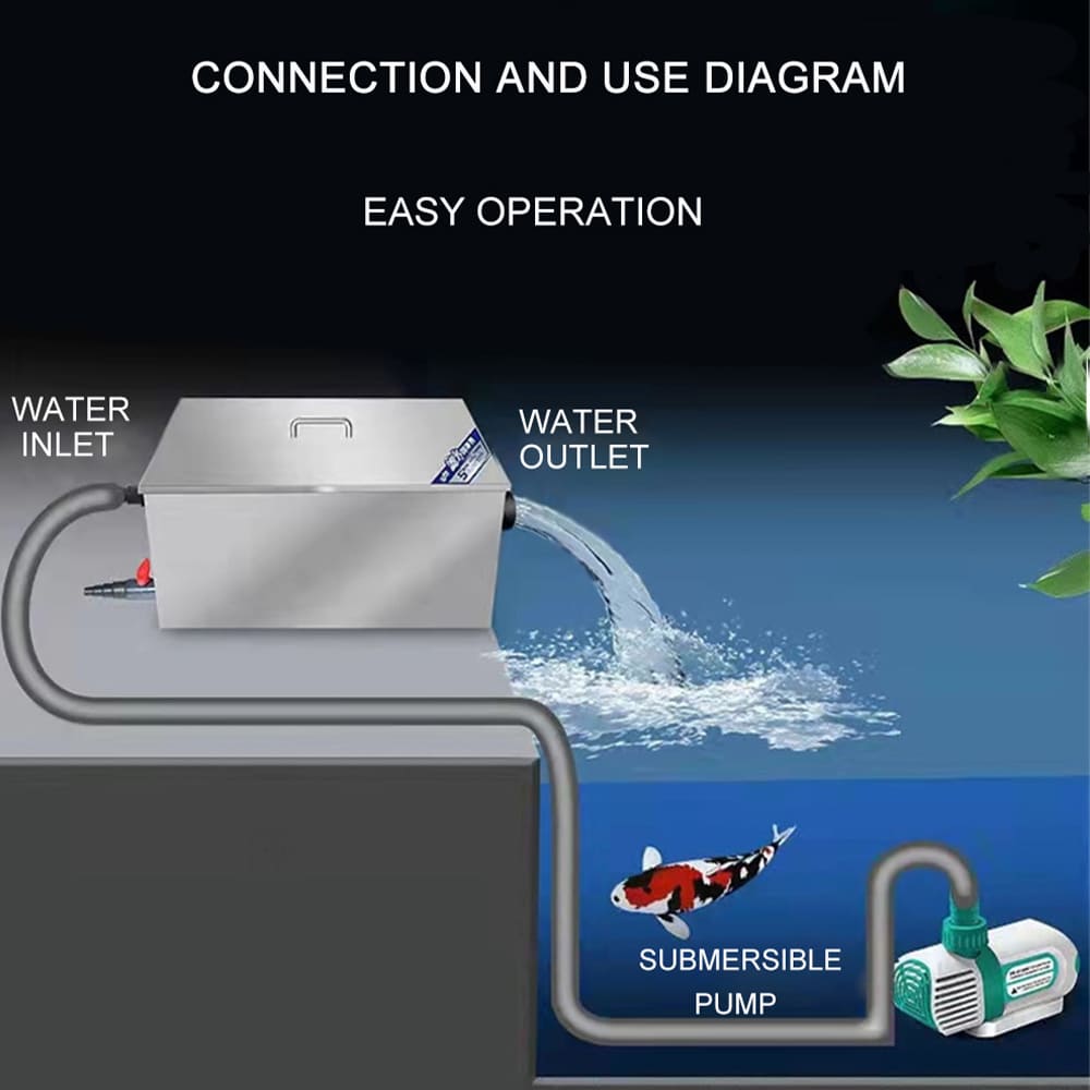 Aquarium Stainless steel fish pond filter
