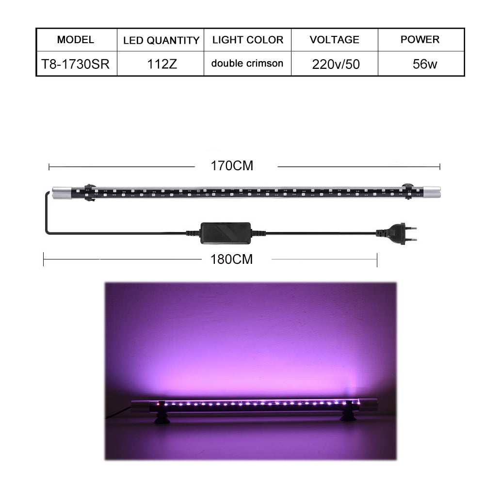 T8 Series RGB Double Crimson aquarium light led
