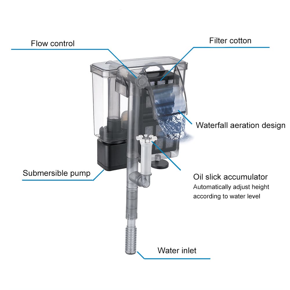 Aquarium Wall Mounted Waterfall Filter