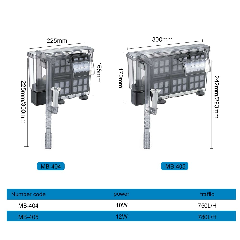 Aquarium Wall Mounted Waterfall Filter