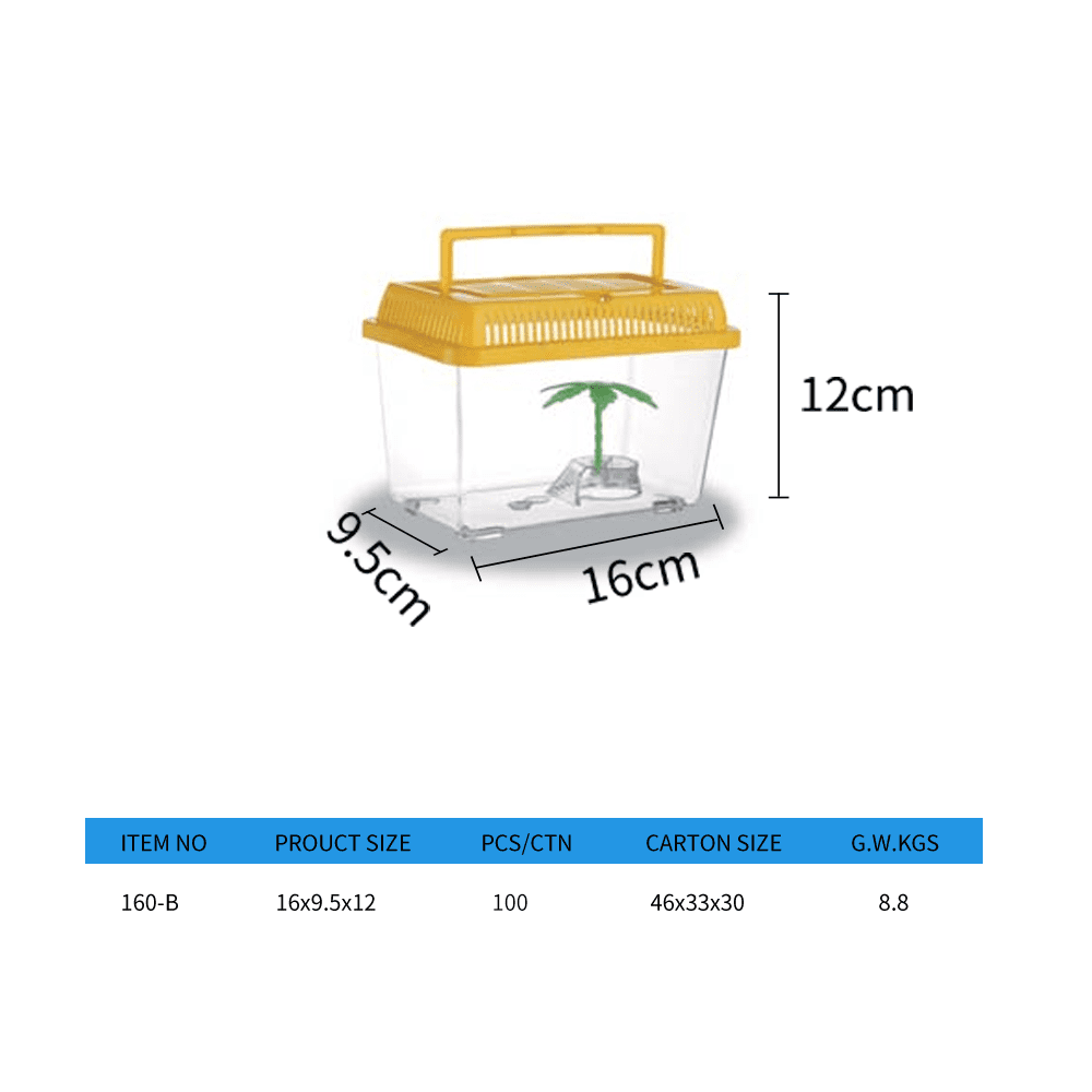 Aquarium Transparent Portable Plastic Small Fish Tank