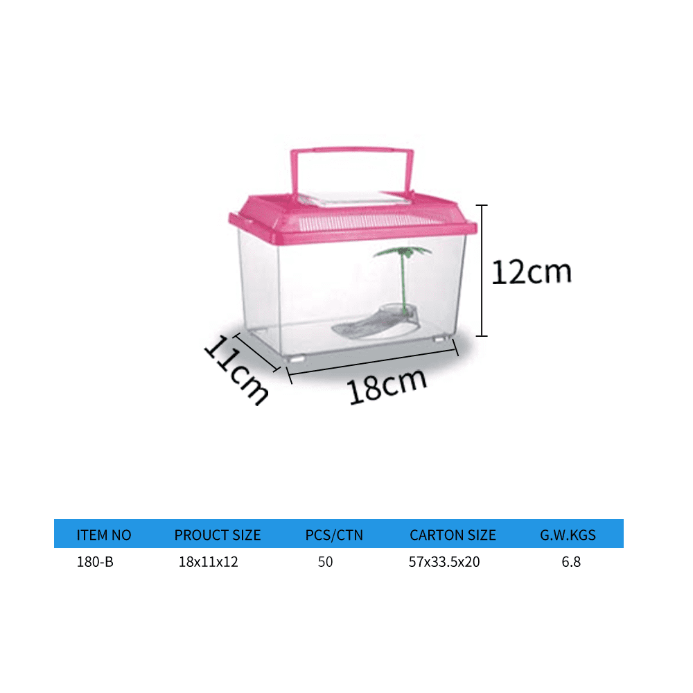 Aquarium Transparent Portable Plastic Small Fish Tank