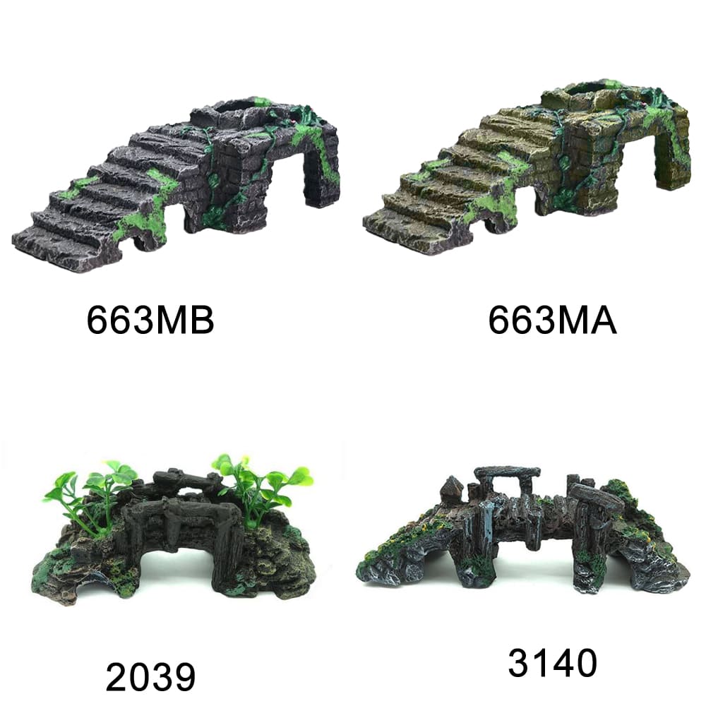 Aquarium simulation arch bridge landscape