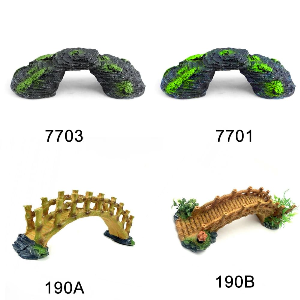 Aquarium simulation arch bridge landscape