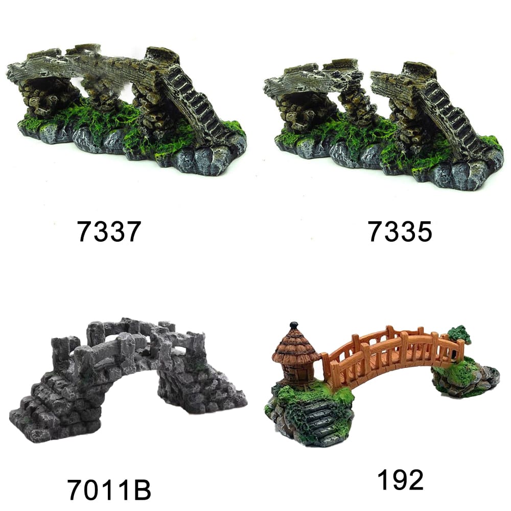 Aquarium simulation arch bridge landscape