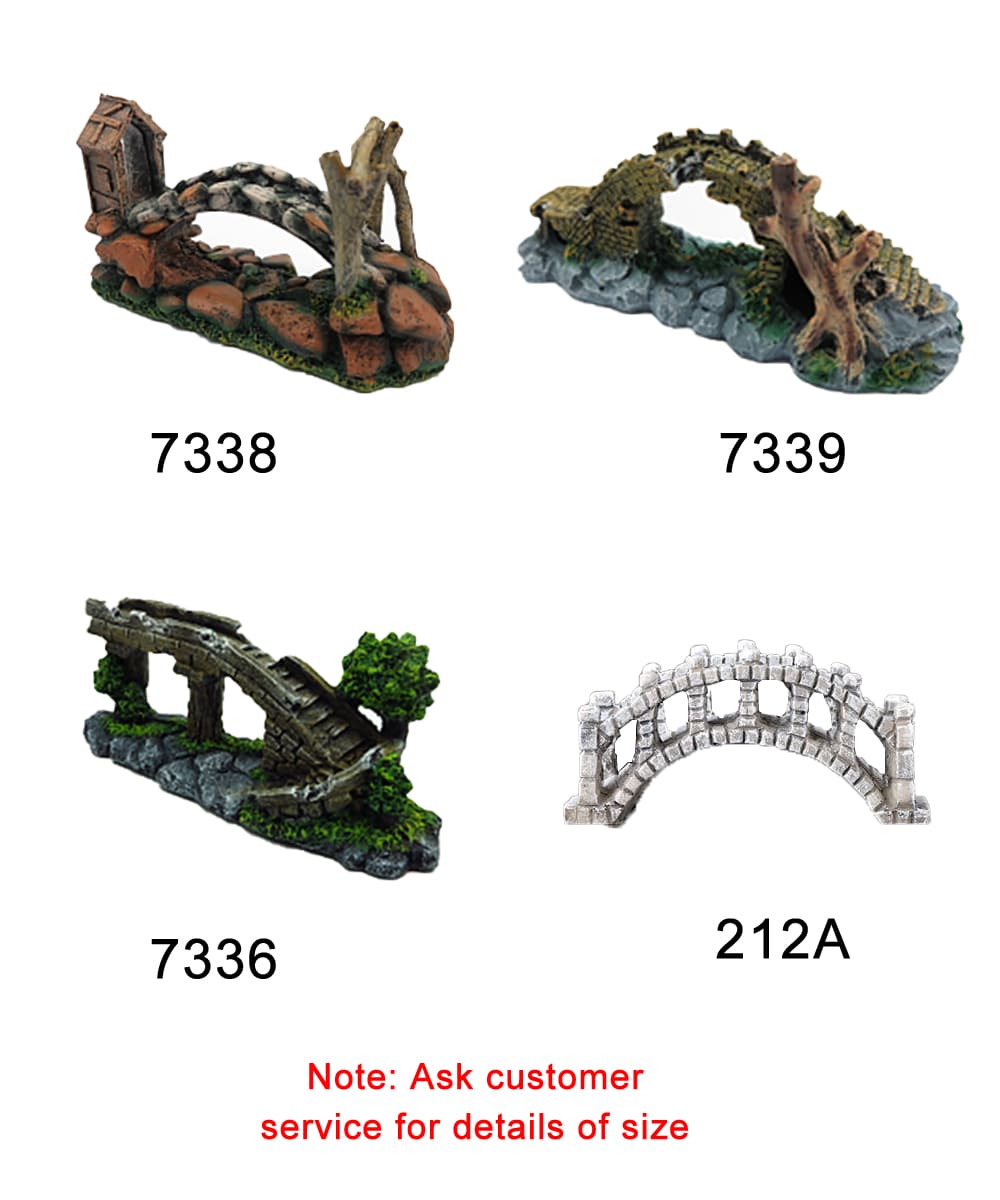 Aquarium simulation arch bridge landscape