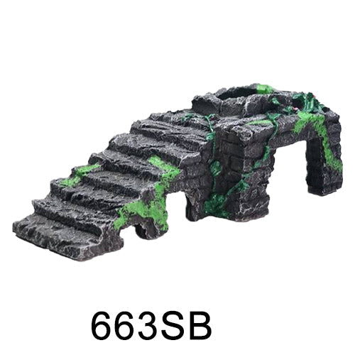 Aquarium simulation arch bridge landscape