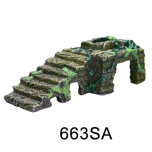 Aquarium simulation arch bridge landscape