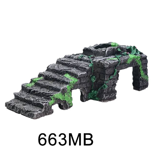 Aquarium simulation arch bridge landscape