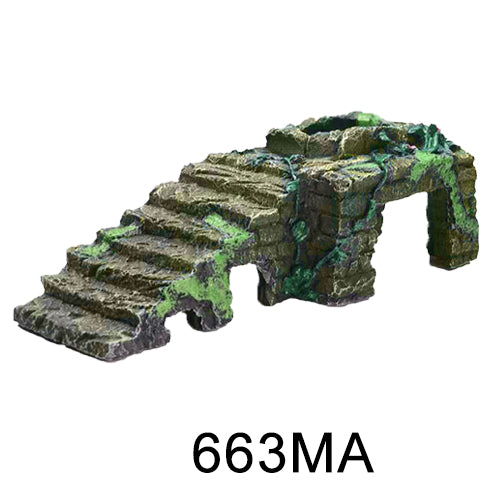 Aquarium simulation arch bridge landscape