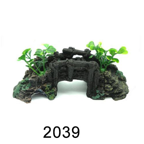 Aquarium simulation arch bridge landscape