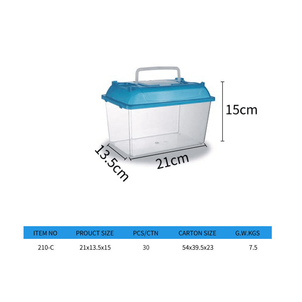 Aquarium Transparent Portable Plastic Small Fish Tank