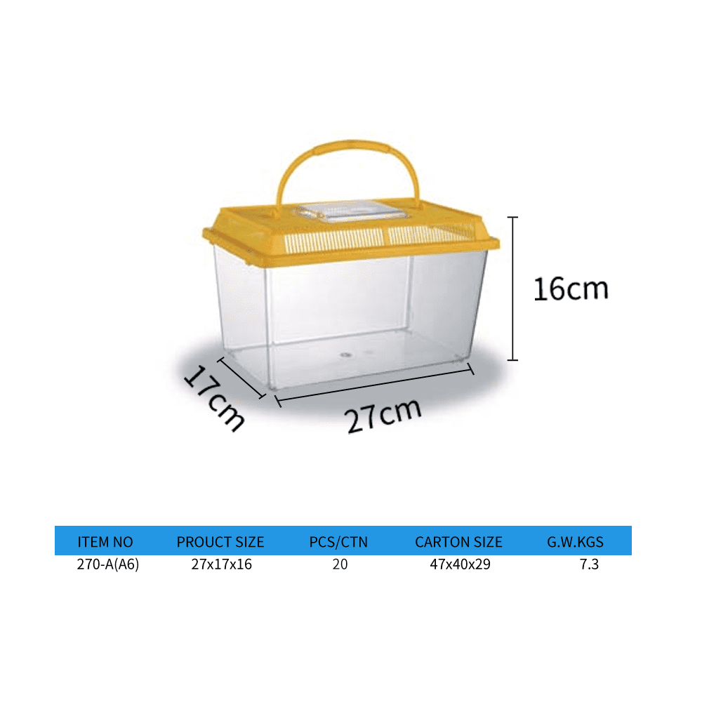 Aquarium Transparent Portable Plastic Small Fish Tank