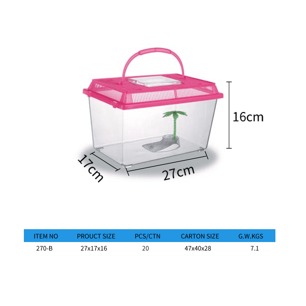 Aquarium Transparent Portable Plastic Small Fish Tank