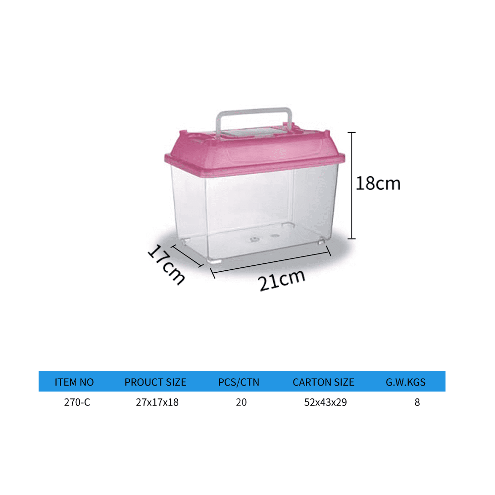 Aquarium Transparent Portable Plastic Small Fish Tank