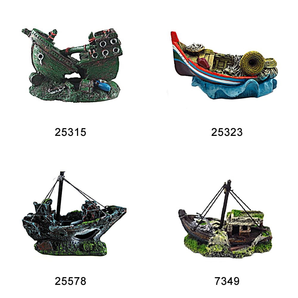 Aquarium resin craft simulation ship landscaping