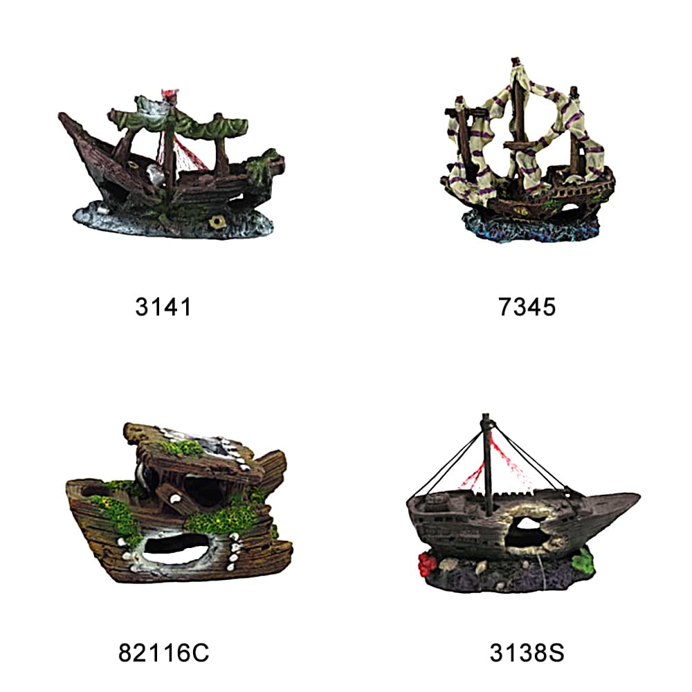 Aquarium resin craft simulation ship landscaping