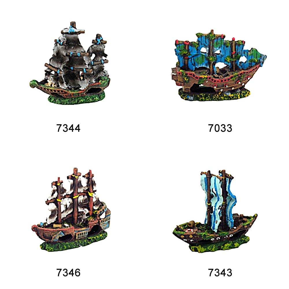 Aquarium resin craft simulation ship landscaping