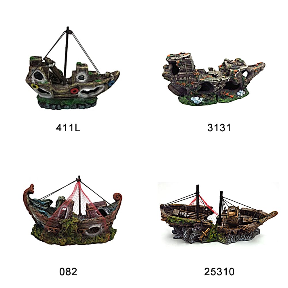 Aquarium resin craft simulation ship landscaping