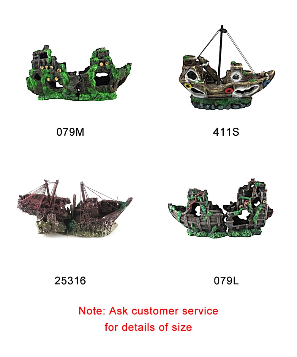 Aquarium resin craft simulation ship landscaping