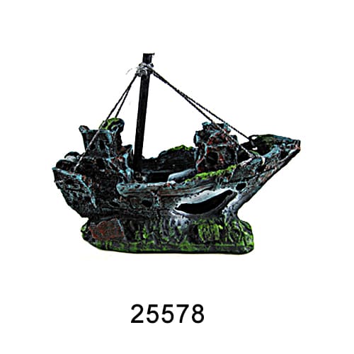 Aquarium resin craft simulation ship landscaping