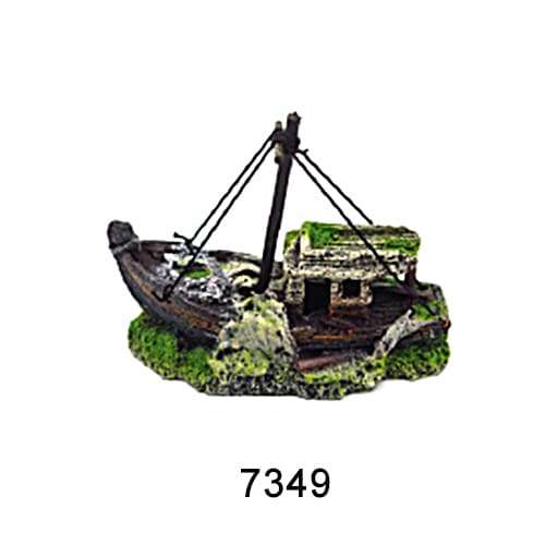 Aquarium resin craft simulation ship landscaping