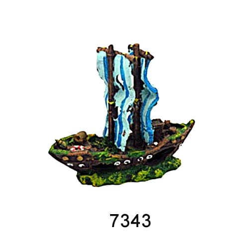 Aquarium resin craft simulation ship landscaping