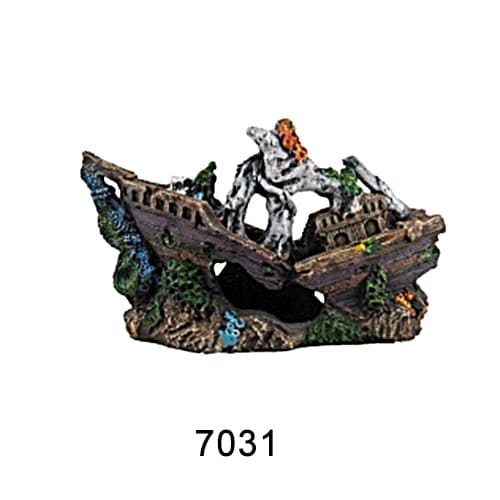 Aquarium resin craft simulation ship landscaping