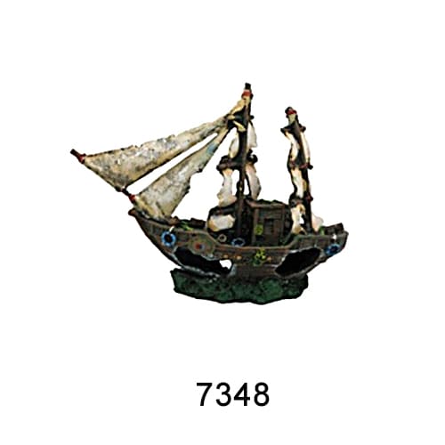 Aquarium resin craft simulation ship landscaping