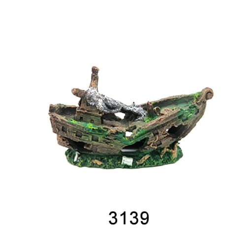 Aquarium resin craft simulation ship landscaping