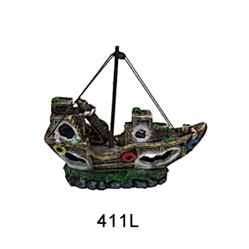 Aquarium resin craft simulation ship landscaping