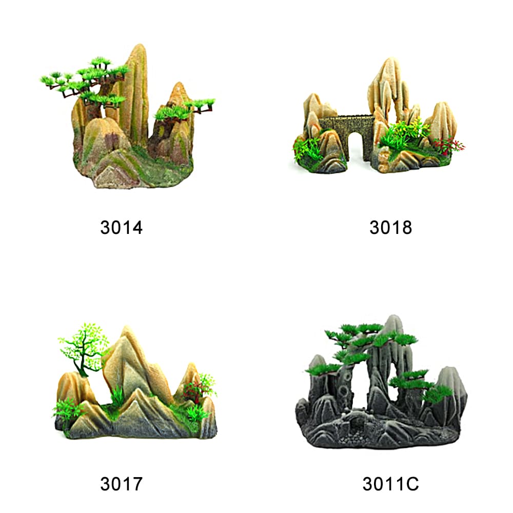 Aquarium resin craft simulation mountain landscaping