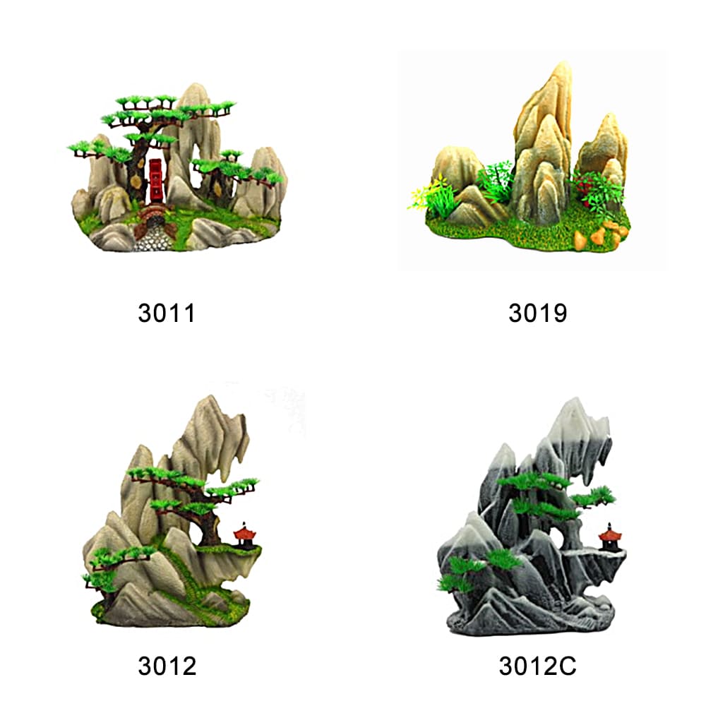 Aquarium resin craft simulation mountain landscaping