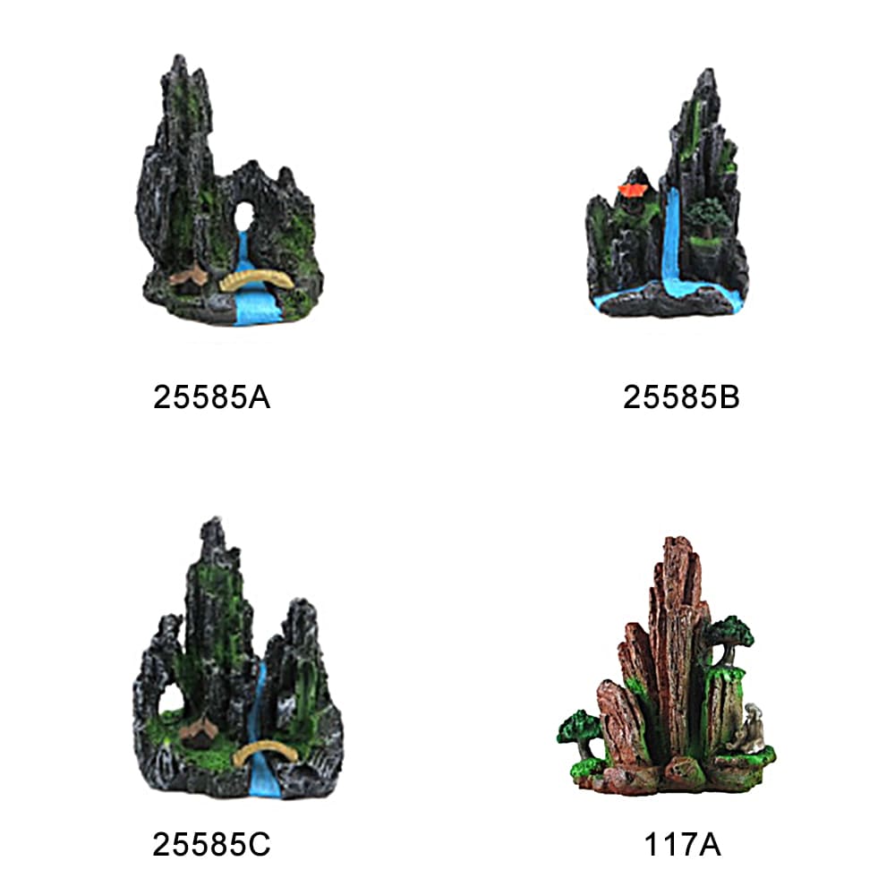 Aquarium resin craft simulation mountain landscaping