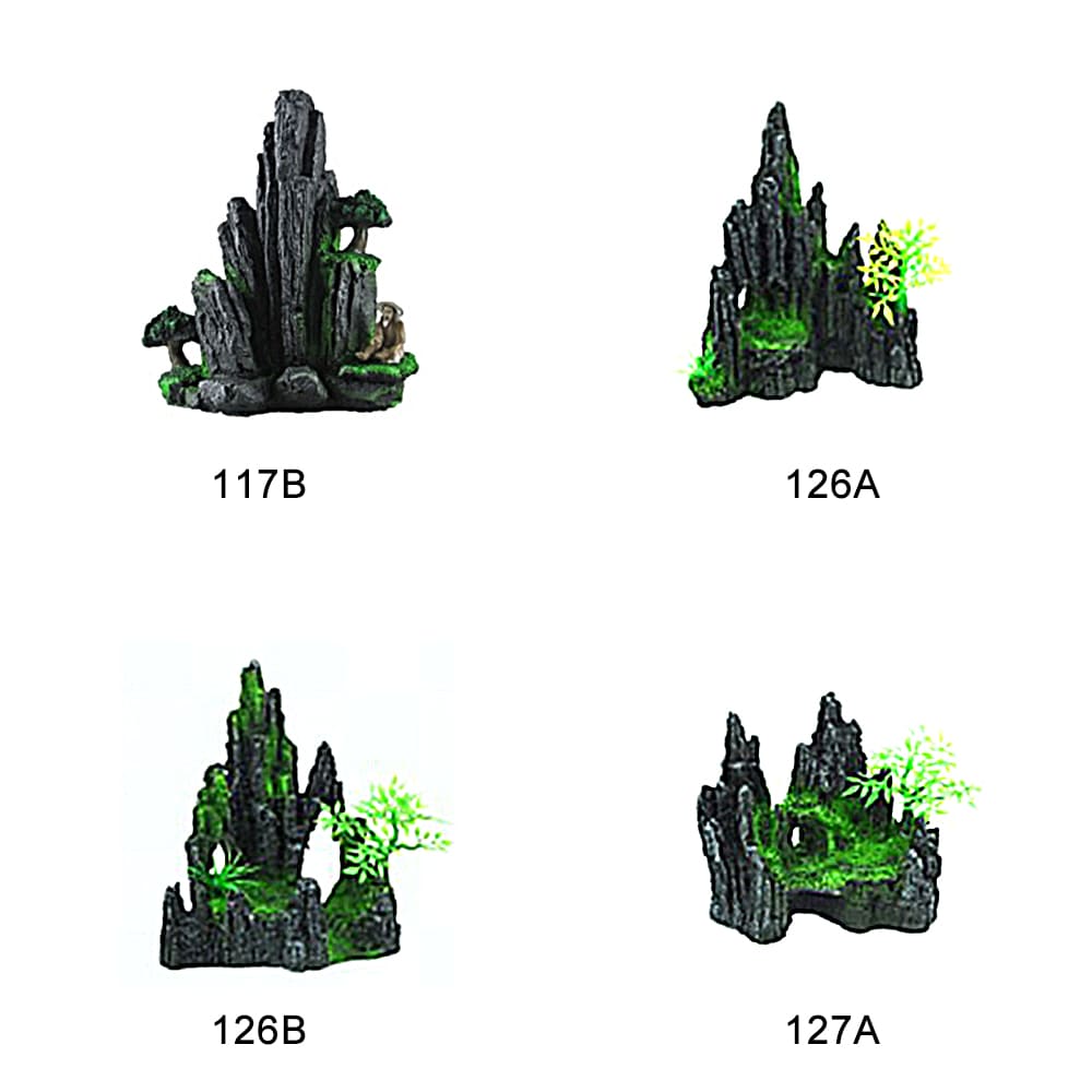 Aquarium resin craft simulation mountain landscaping