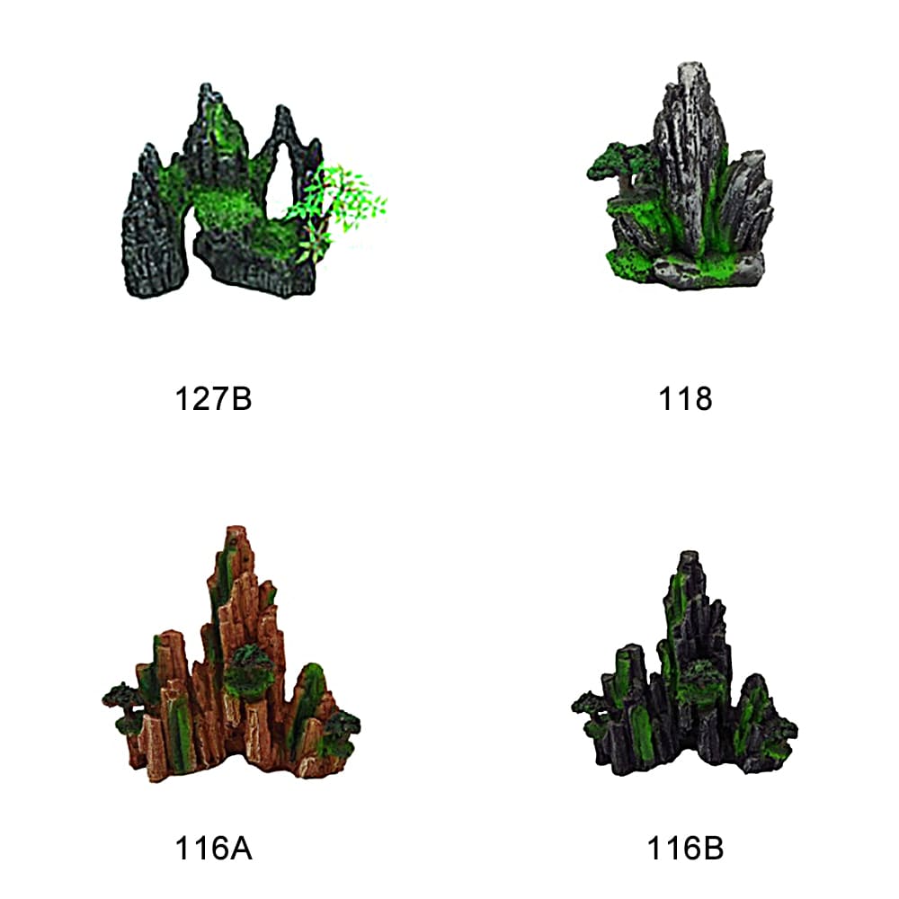 Aquarium resin craft simulation mountain landscaping