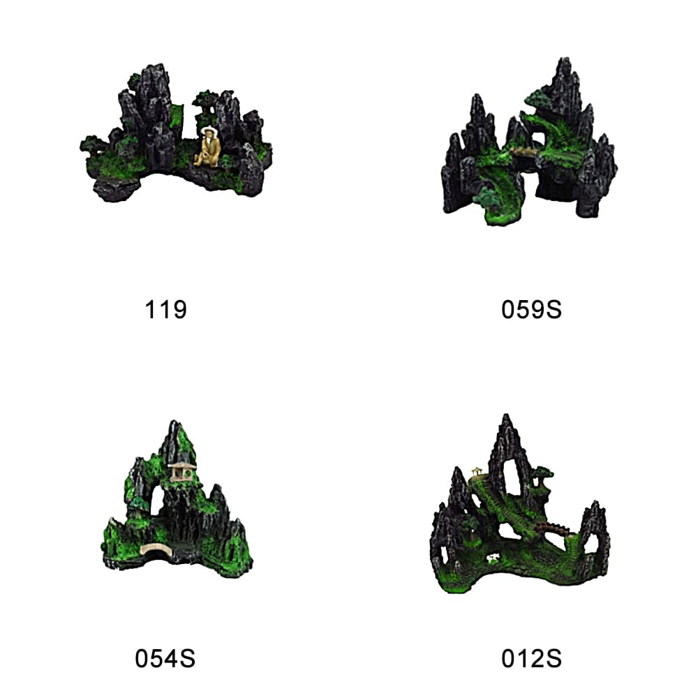 Aquarium resin craft simulation mountain landscaping