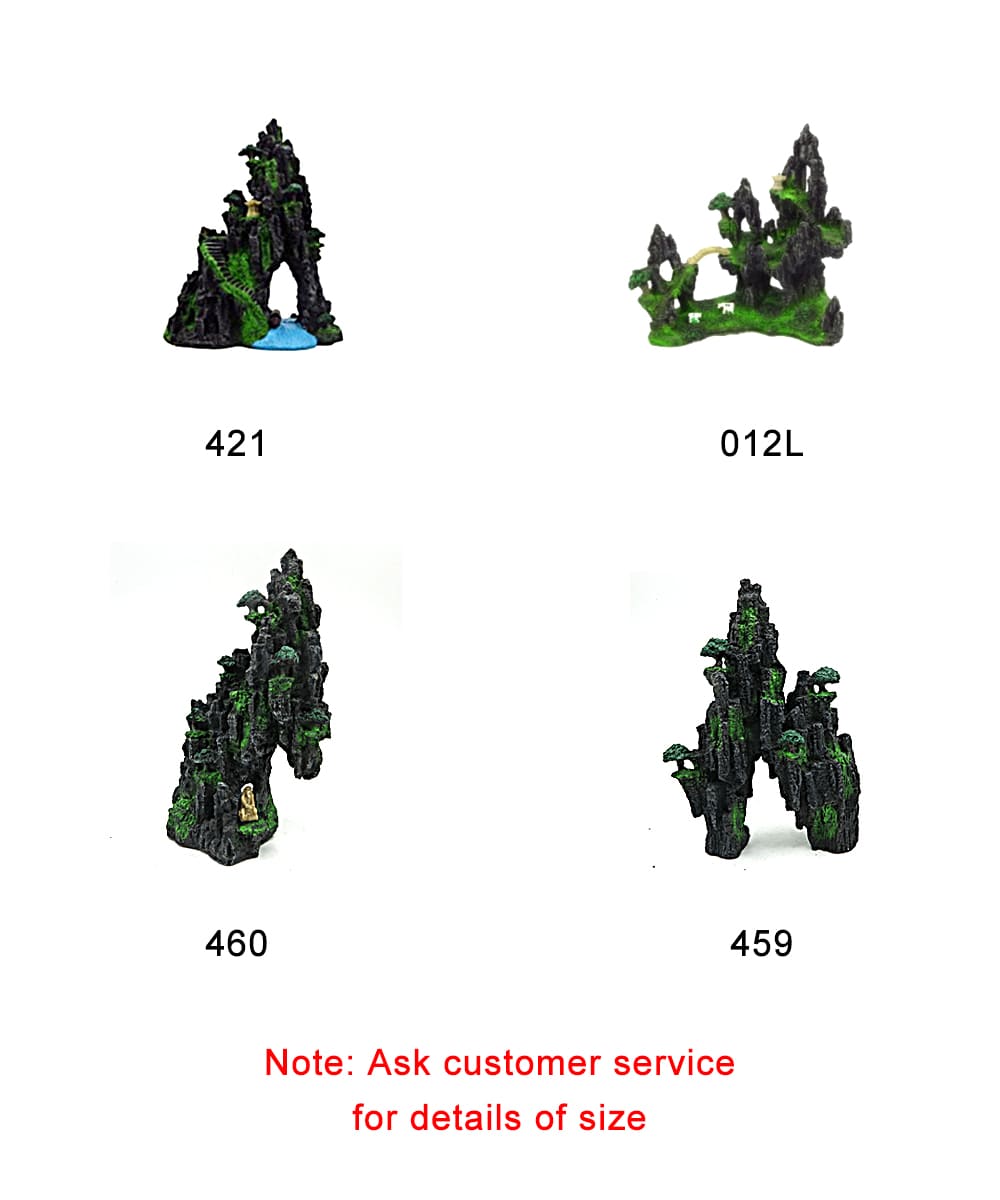 Aquarium resin craft simulation mountain landscaping