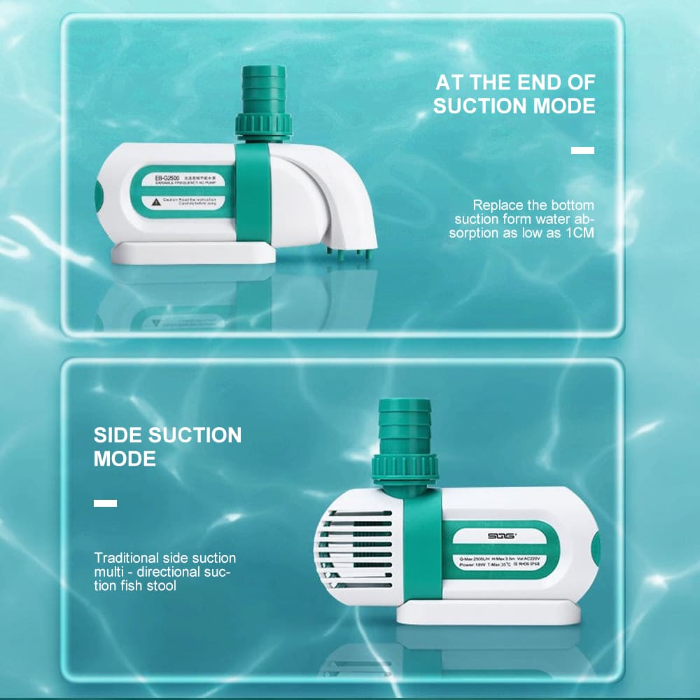 Aquarium side suction variable frequency water pump