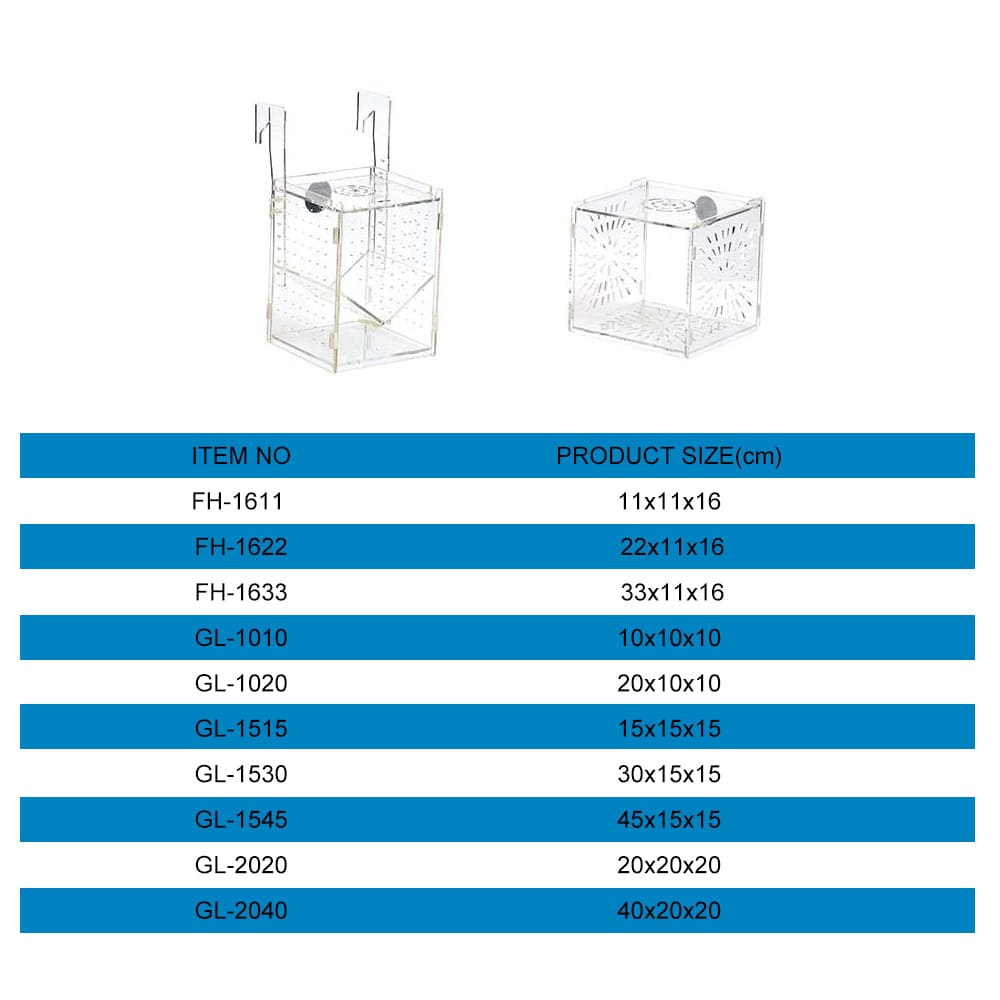 Acrylic isolation box for aquarium