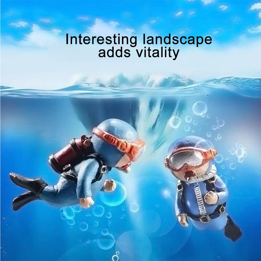 Aquarium Personality Floating Diver Ornament