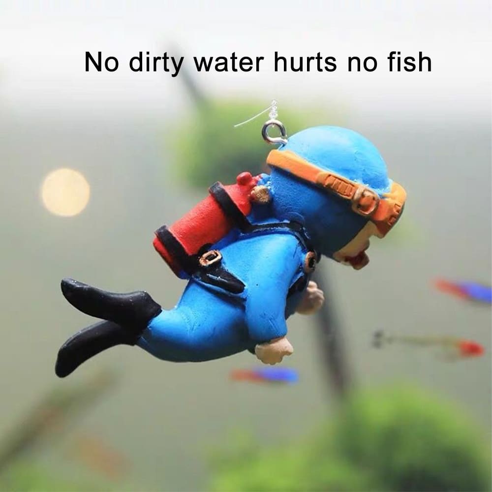 Aquarium Personality Floating Diver Ornament