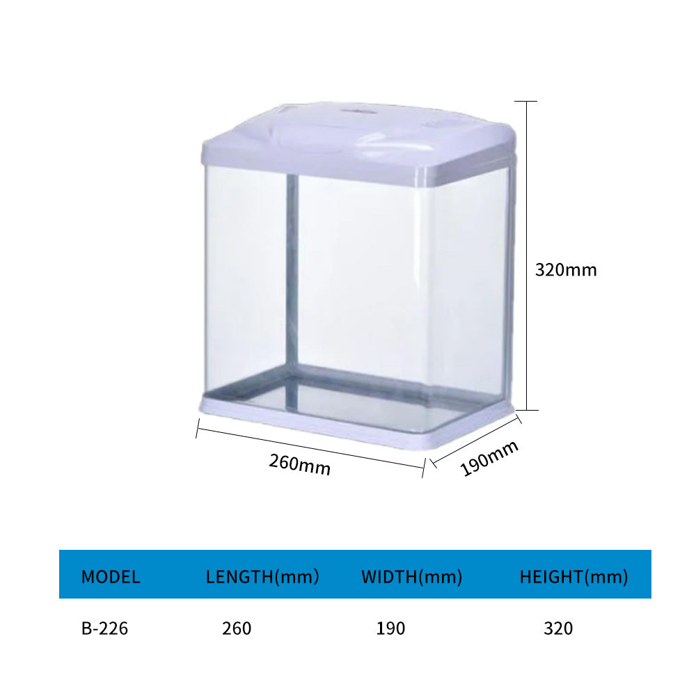 Aquarium Covered aquarium with LED light