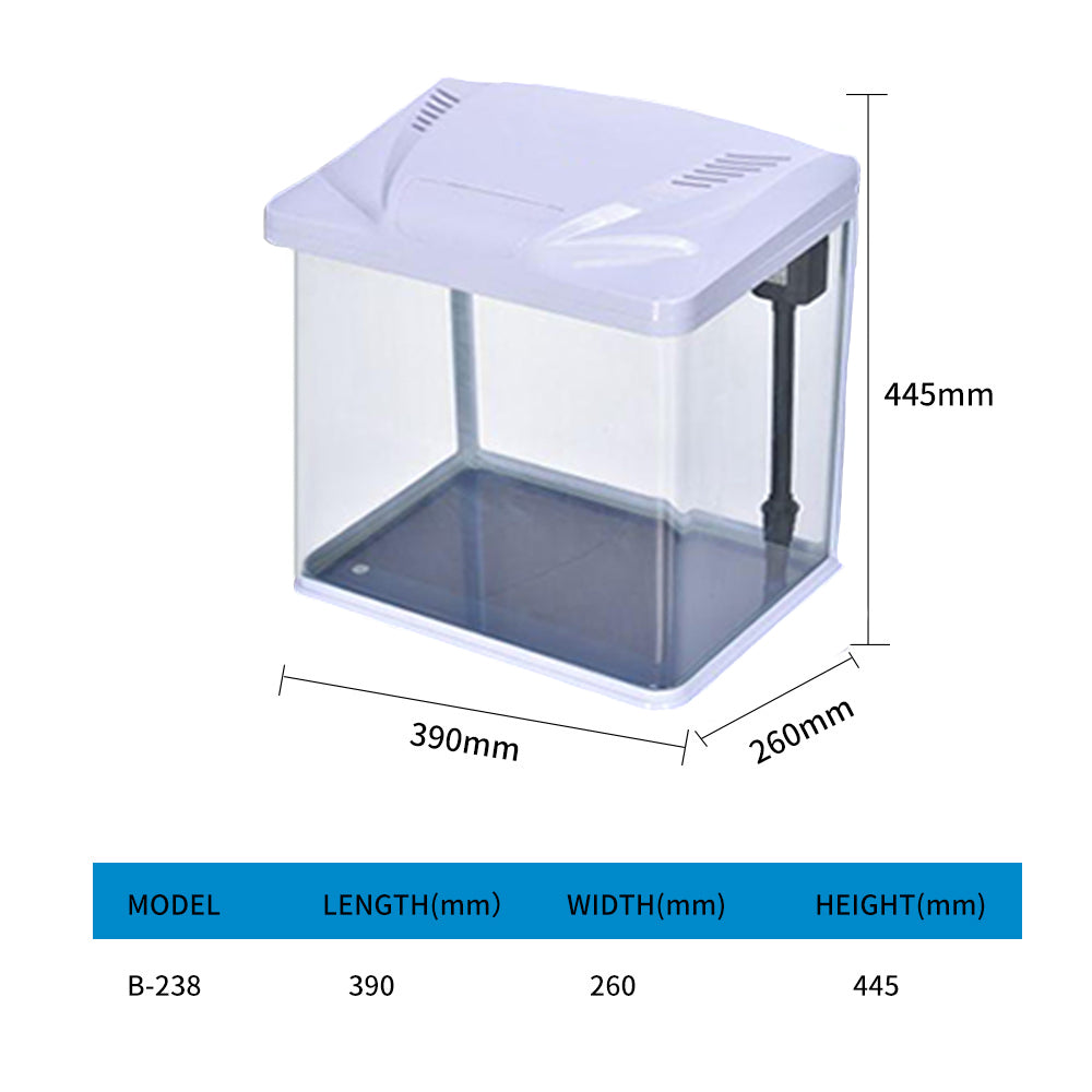 Aquarium Covered aquarium with LED light
