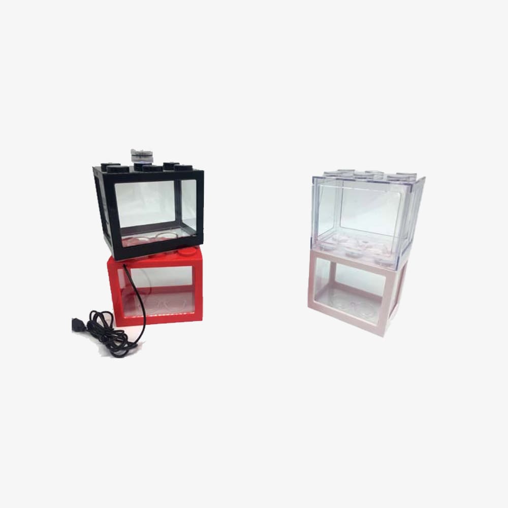 mini aquarium building block fish tank