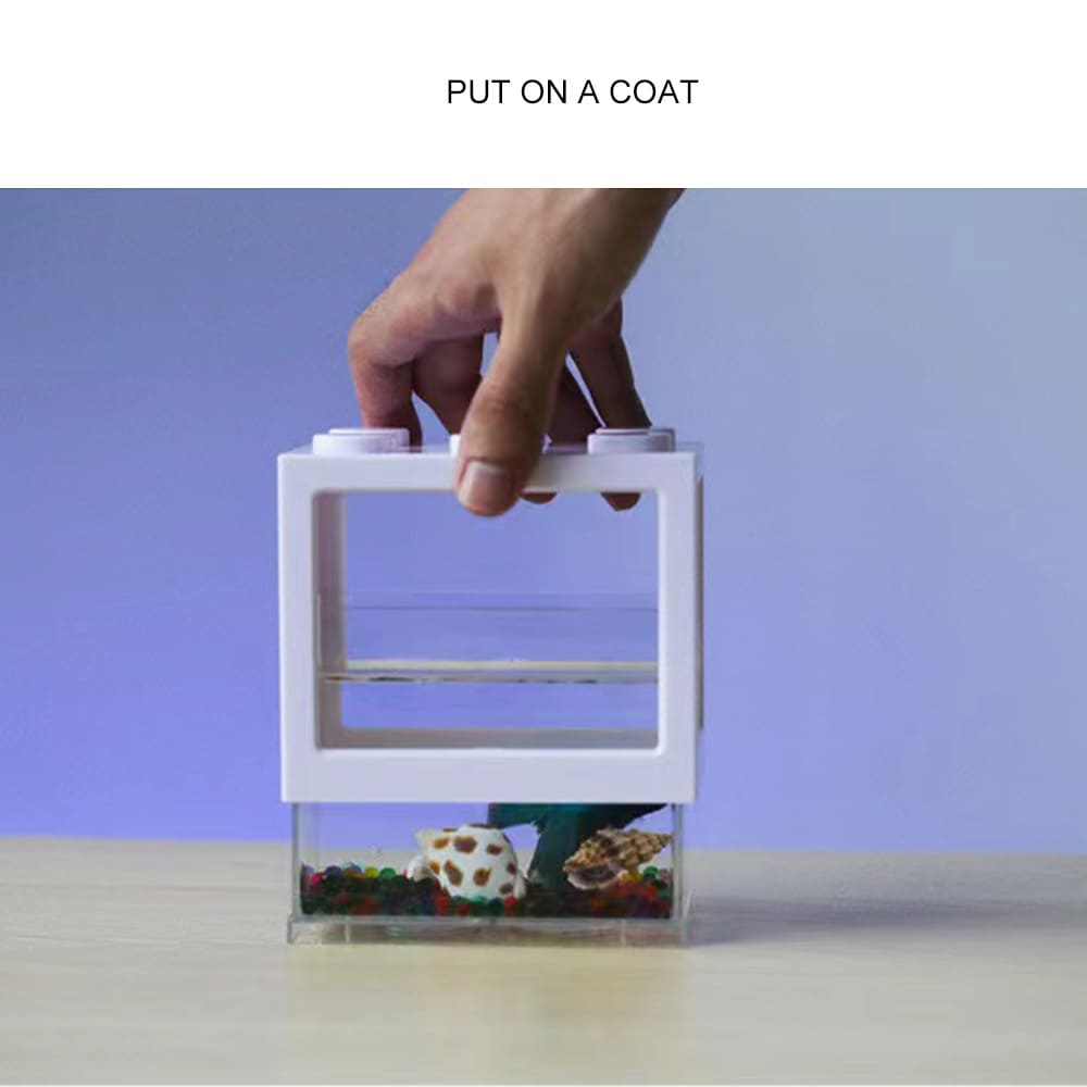 mini aquarium building block fish tank